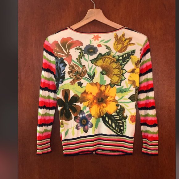 Vintage Bazar de Christian Lacroix print back knit cardigan - Picture 4 of 10